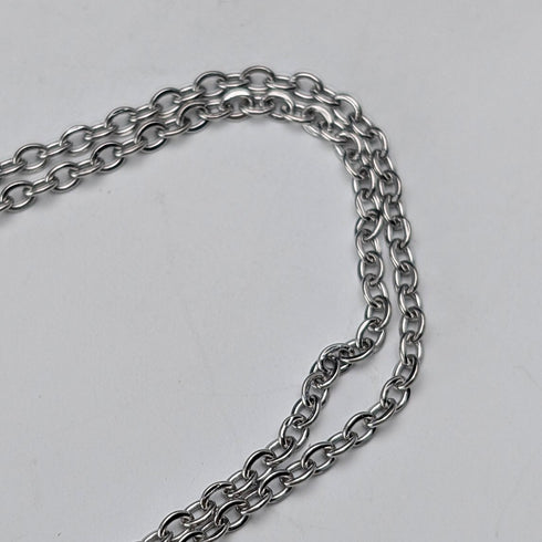 復古純銀橢圓形盒式吊墜 2.7 克帶項鍊